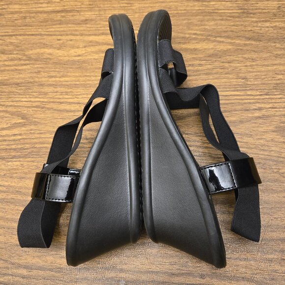 SKECHERS Cali Women's Ramblers Black Strappy Wedge Open Toe Sandals - Size 9M - Picture 6 of 16